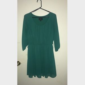 Green Mini Dress With Belt